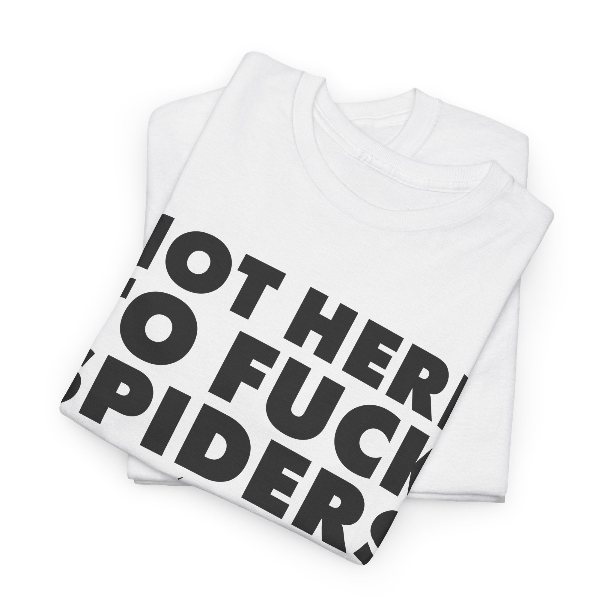 Not Here To Fuck Spiders T-Shirt